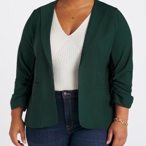 Skies Are Blue Forest Green Blazer